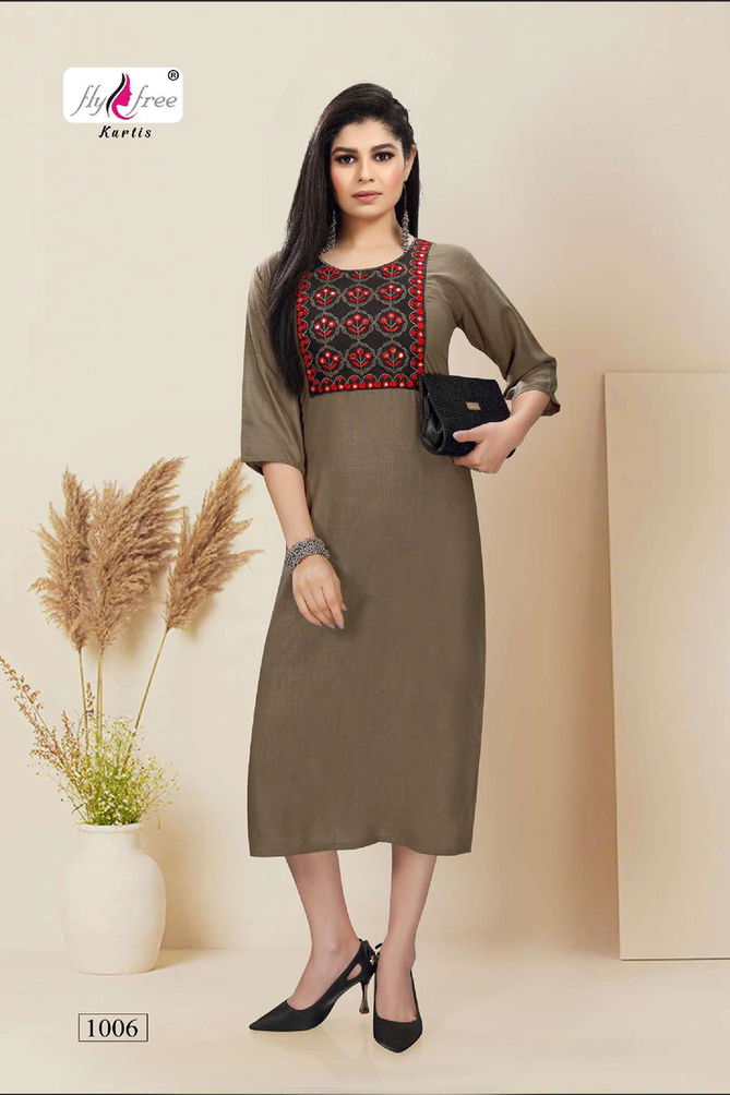 Fly Free Ignite New Fancy Wear Rayon Designer Kurti Collection